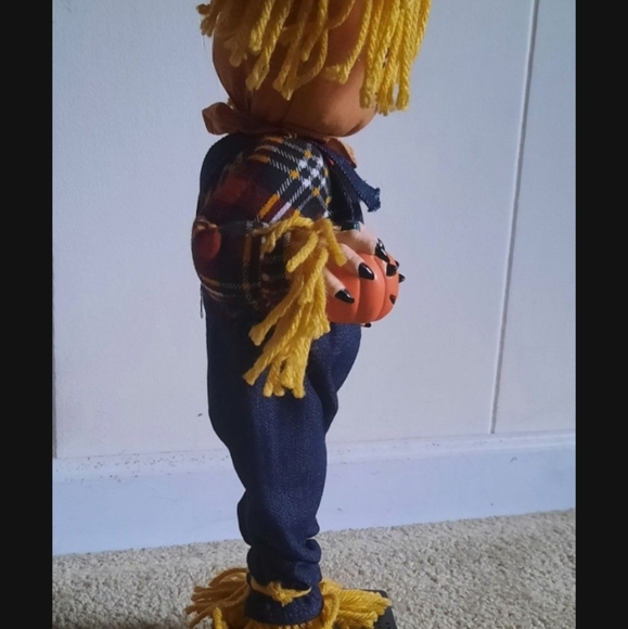 Vintage 1993 Holiday Creations Halloween Factory Animated Scarecrow Head and Arm - Picture 5 of 8